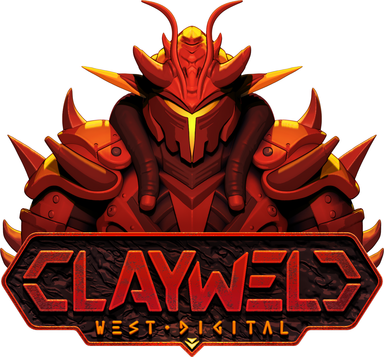 The Clayweld logo — a red armoured figure flanked by two smaller ones above the Clayweld wordmark